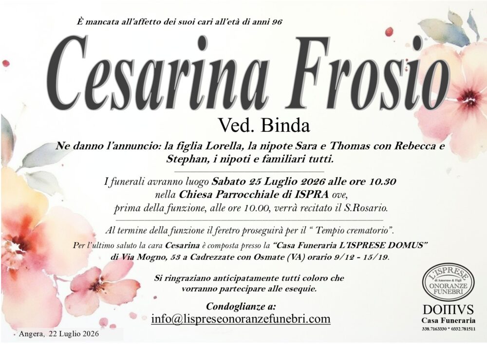 Epigrafe Cesarina Frosio