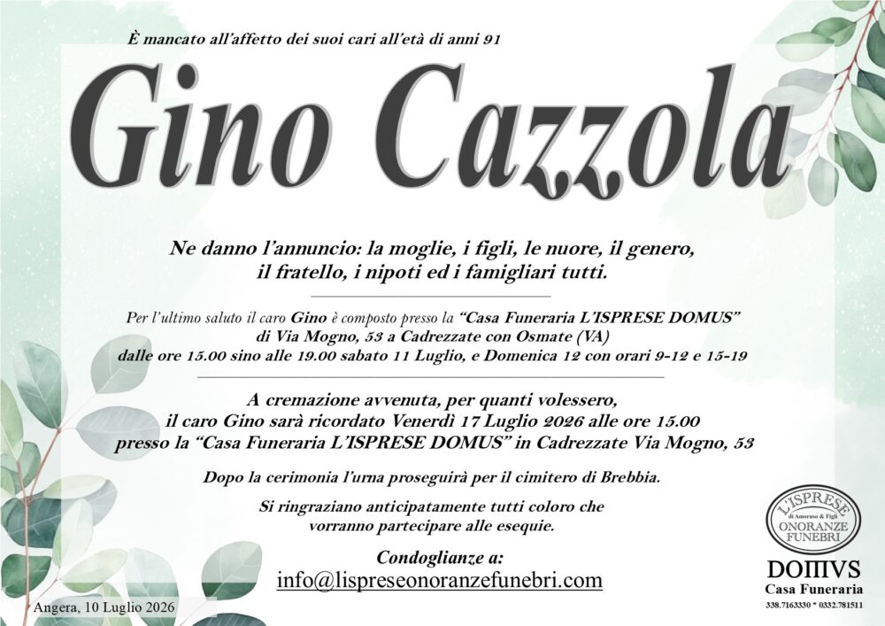 Epigrafe Gino Cazzola