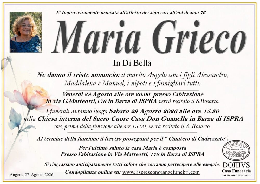 Epigrafe Maria Grieco