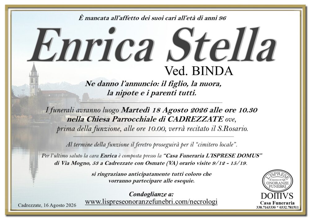 Epigrafe Enrica Stella