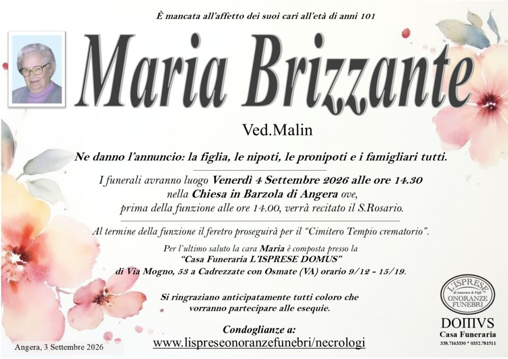 Epigrafe Maria Brizzante