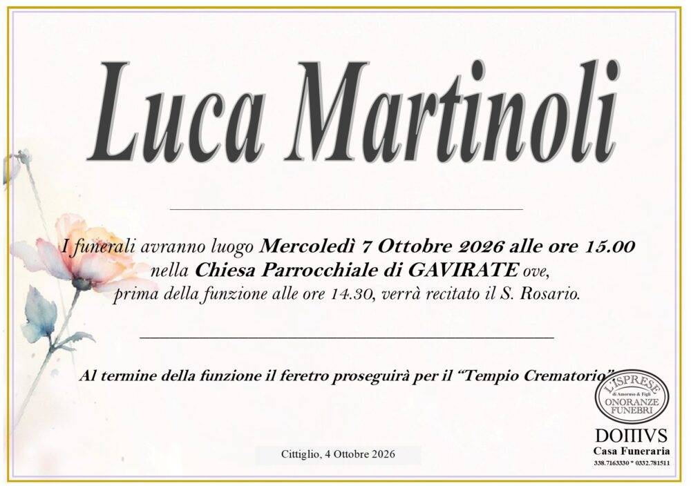 Epigrafe Luca Martinoli
